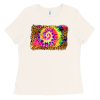 Bone leopard, tie die backgraund Ladies Tee - JahusDesignShop