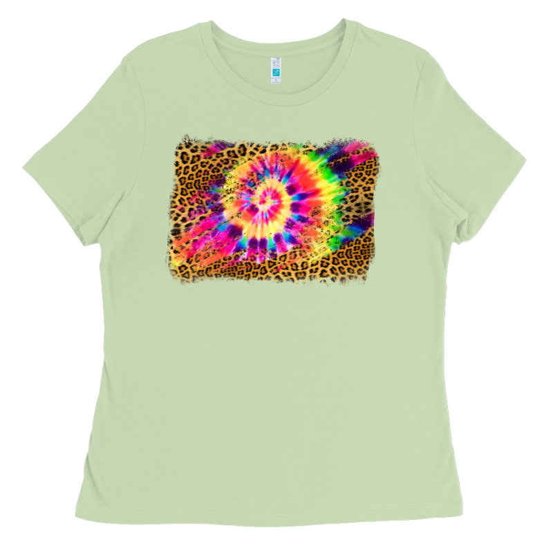 Leopard, Tie Die Backgraund Ladies Tee by JahusDesignShop | Teevron