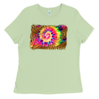 Matcha leopard, tie die backgraund Ladies Tee - JahusDesignShop