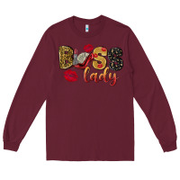 Burgundy boss lady with money Long Sleeve Tee - NancyCooperArtShop