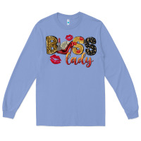 Colony Blue boss lady with money Long Sleeve Tee - NancyCooperArtShop