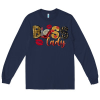 Navy boss lady with money Long Sleeve Tee - NancyCooperArtShop