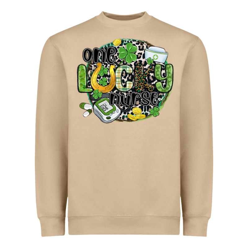 One Lucky Nurse Heavyweight Sweatshirt by MaliasSmallBusiness | Teevron
