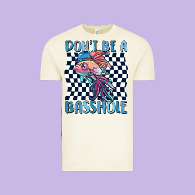 Dont Be A Basshole Vintage Tee Designed By Maliassmallbusiness