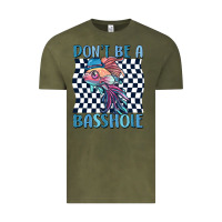 Vintage Olive dont be a basshole Vintage Tee - MaliasSmallBusiness