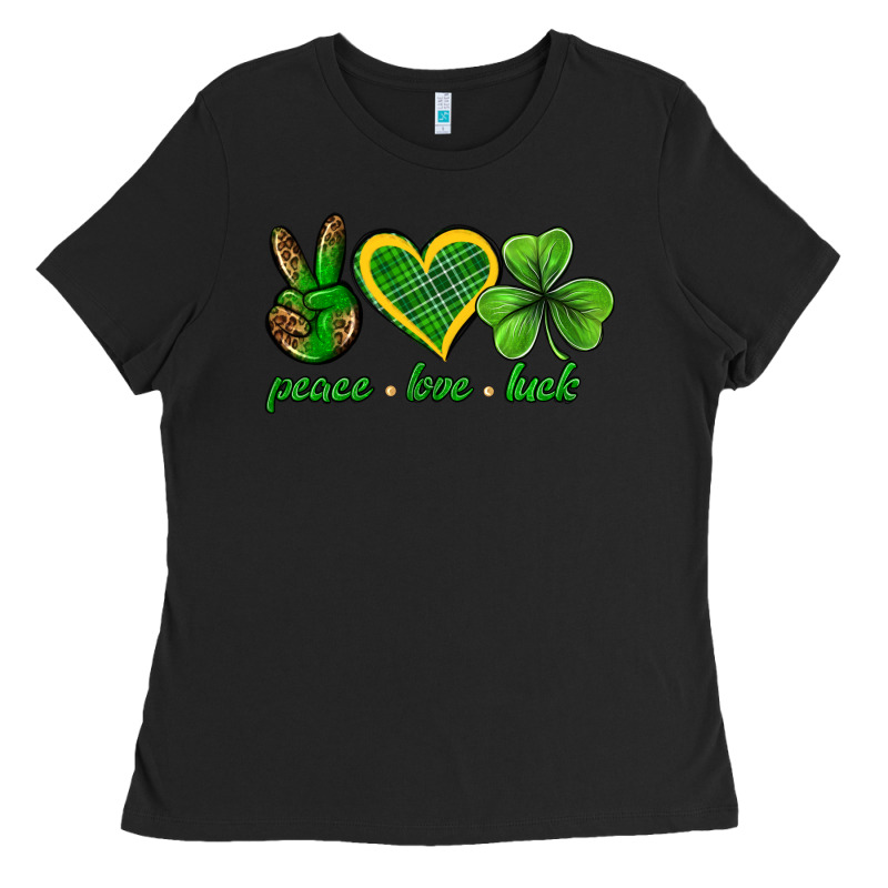 Peace Love Luck St. Patricks Day Nepeace Love Luck Ladies Tee by Neo Western | Teevron
