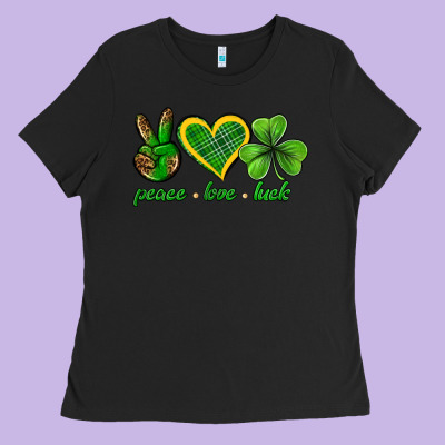 Peace Love Luck St. Patricks Day Nepeace Love Luck Ladies Tee Designed By Neo Western