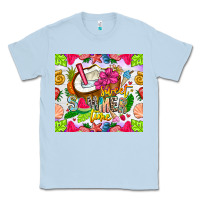 Dusty Blue summer time Classic Tee - CowhideDigitalArt