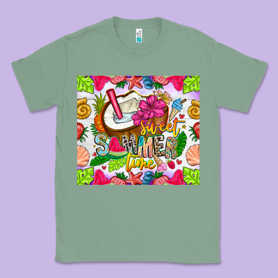 Summer Time Classic Tee Designed By Cowhidedigitalart