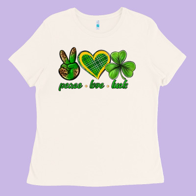 Peace Love Luck St. Patricks Day Nepeace Love Luck Ladies Tee Designed By Neo Western