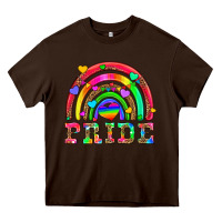 Chocolate Brown lgbtq pride and rainbow Heavy Core Tee - HRA Design Shop