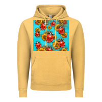 Vintage Mustard Western Sunflowers Ladybug Vintage Hoodie - LillyAllenDesigns