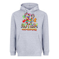 Heather Grey Autism Awareness Heavyweight Hoodie - NancyCooperArtShop