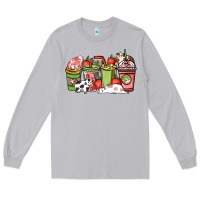 Moon Dust cow and strawberry coffee cups Long Sleeve Tee - NancyCooperArtShop