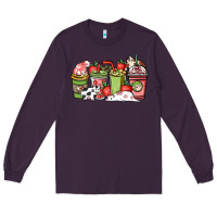 Plum cow and strawberry coffee cups Long Sleeve Tee - NancyCooperArtShop