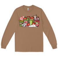 Toasted Coconut cow and strawberry coffee cups Long Sleeve Tee - NancyCooperArtShop