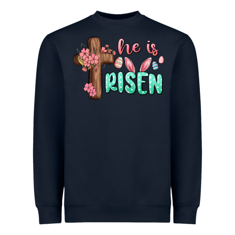 He Is Risen Heavyweight Sweatshirt by MaliasSmallBusiness | Teevron