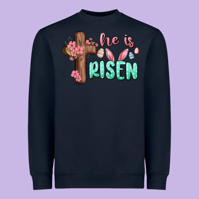 He Is Risen Heavyweight Sweatshirt Designed By Maliassmallbusiness