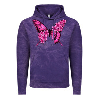 Cloud Purple floral pink butterfly Vintage Hoodie - Jasminsmagicworld