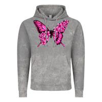 Cloud Rock floral pink butterfly Vintage Hoodie - Jasminsmagicworld