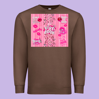 Burn Book Premium Sweatshirt Designed By Tumblerdesignbyshophia