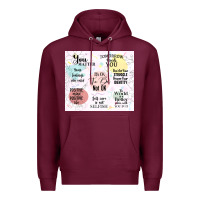 Burgundy it's ok to be not ok Premium Hoodie - TumblerDesignByShophia