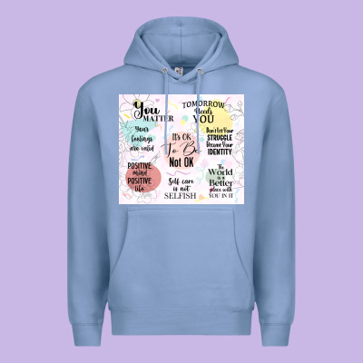 It's Ok To Be Not Ok Premium Hoodie Designed By Tumblerdesignbyshophia