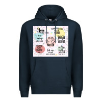 Navy it's ok to be not ok Premium Hoodie - TumblerDesignByShophia
