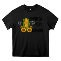 Black america needs farmers Heavy Core Tee - CowhideDigitalArt