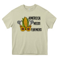 Mossy america needs farmers Heavy Core Tee - CowhideDigitalArt
