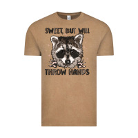 Vintage Coffee sweet but will throw hands Vintage Tee - MaliasSmallBusiness