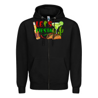 Black let's fiesta taco and beer Zipper Hoodie - BarkalooDesign