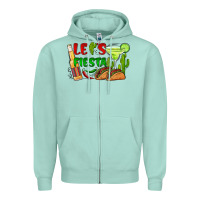 Seafoam let's fiesta taco and beer Zipper Hoodie - BarkalooDesign