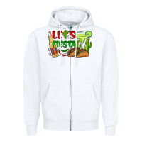 White let's fiesta taco and beer Zipper Hoodie - BarkalooDesign
