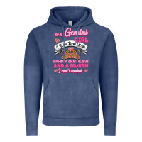 Vintage Denim As A Gemini Girl I Was Born With My Heart On My Sleeve And A Mouth Vintage Hoodie - Jasminsmagicworld