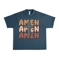 Midnight Navy amen Urban Heavy Tee - MaliasSmallBusiness