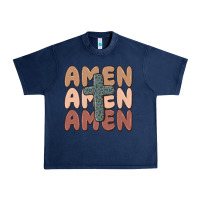 Navy amen Urban Heavy Tee - MaliasSmallBusiness