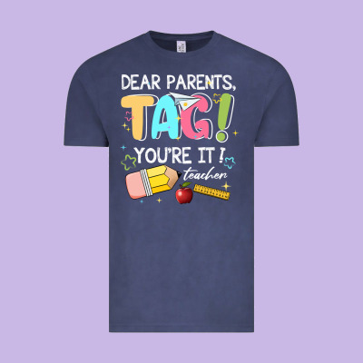 Dear Parents Tag Youare It Teacher Vintage Tee Designed By Jahusdesignshop