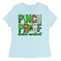 Baby Blue Pinch Proof Dental Assistant St. Patricks Day Ladies Tee - Neo Western