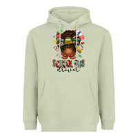 Matcha school bus driver afro messy bun Heavyweight Hoodie - texasbilliewilder