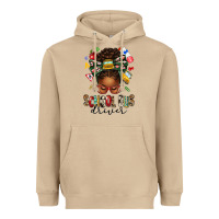 Mushroom school bus driver afro messy bun Heavyweight Hoodie - texasbilliewilder