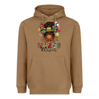 Toasted Coconut school bus driver afro messy bun Heavyweight Hoodie - texasbilliewilder