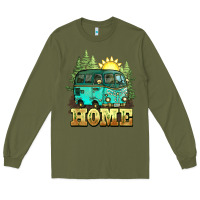 Army Green camping caravan home Long Sleeve Tee - NancyCooperArtShop