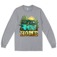 Heather Grey camping caravan home Long Sleeve Tee - NancyCooperArtShop