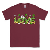 Burgundy st patricks love nurse Classic Tee - MaliasSmallBusiness