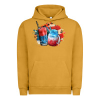 Pigment Peanut Butter Red white and blue slushy cocktail Urban Hoodie - FaDigitalArtStudio