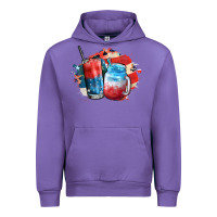 Tulip Red white and blue slushy cocktail Urban Hoodie - FaDigitalArtStudio