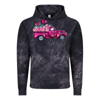 Cloud Black valentine's day pink truck Vintage Hoodie - BarkalooDesign