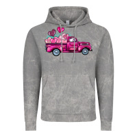 Valentine's Day Pink Truck Vintage Hoodie | Teevron