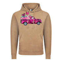 Vintage Coffee valentine's day pink truck Vintage Hoodie - BarkalooDesign